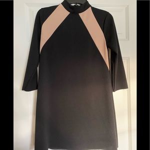 Zara Black and Cream A Line Work/Office Dress